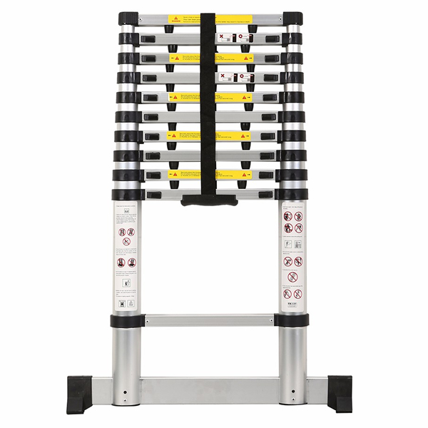 3.2m Aluminum Telescopic Ladder With Finger Gap And Stabilize Bar