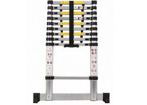 2.9m Telescopic Ladder With Finger Gap And Stabilize Bar