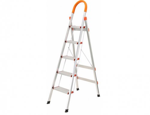 5 Step Aluminum Ladder Folding Platform Stool