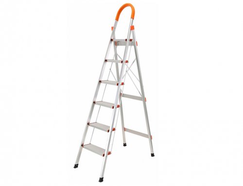 6 Step Aluminum Ladder Folding Platform Stool