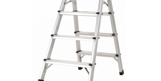 Aluminum double sided ladder 4 steps