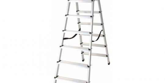 Aluminum double sided ladder 7 steps