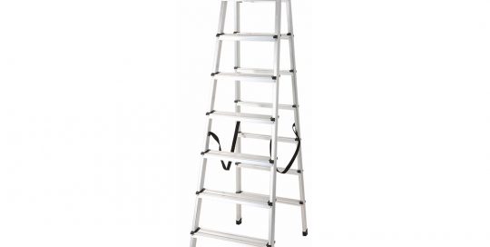 Aluminum double sided ladder 8 steps