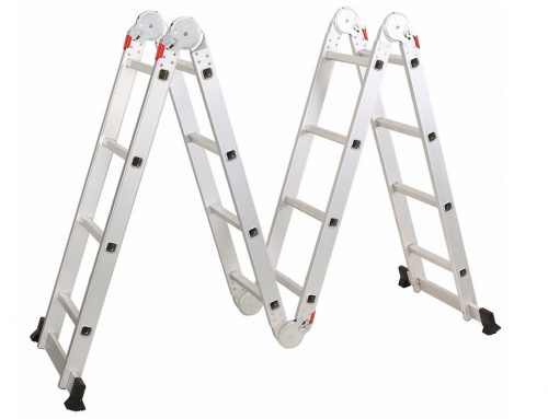 4X4 Aluminum multi purpose folding ladder  (Big Hinge)