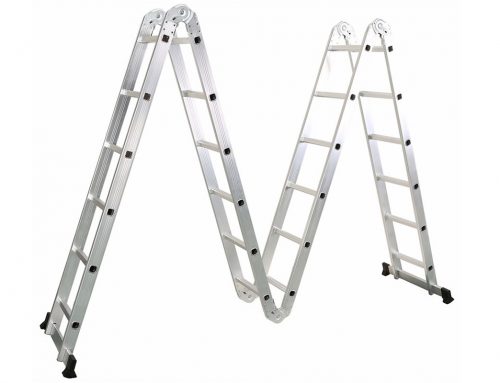 4X6 Aluminum multi purpose folding ladder  (Small Hinge)